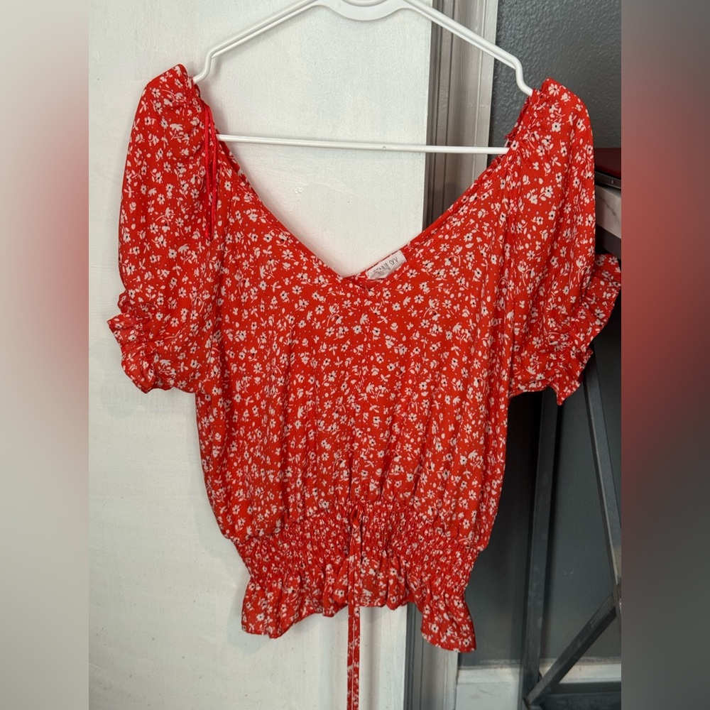 Sienna Sky Red Floral Blouse